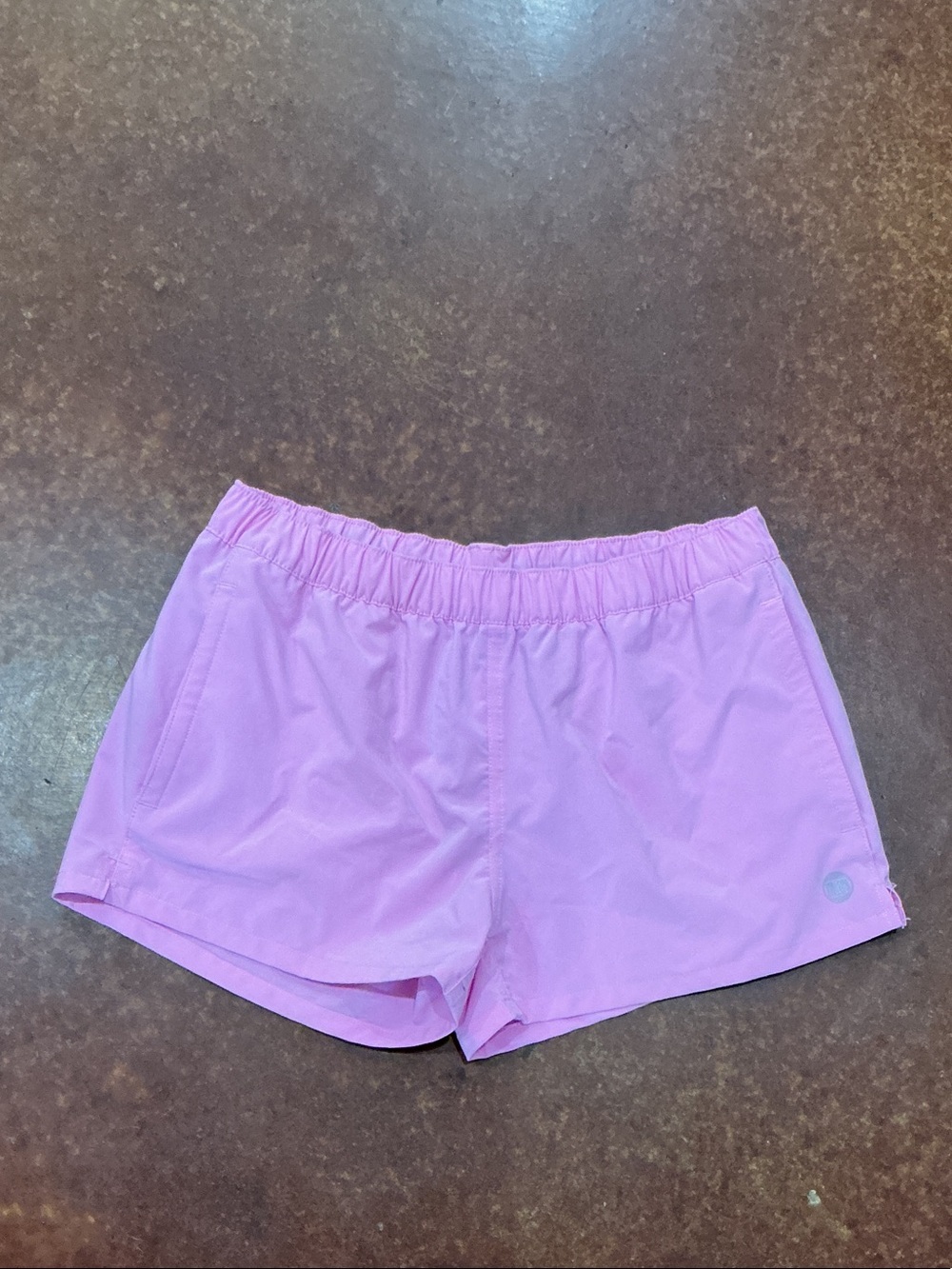 Light Pink Women's Athletic Shorts with Elastic Waist